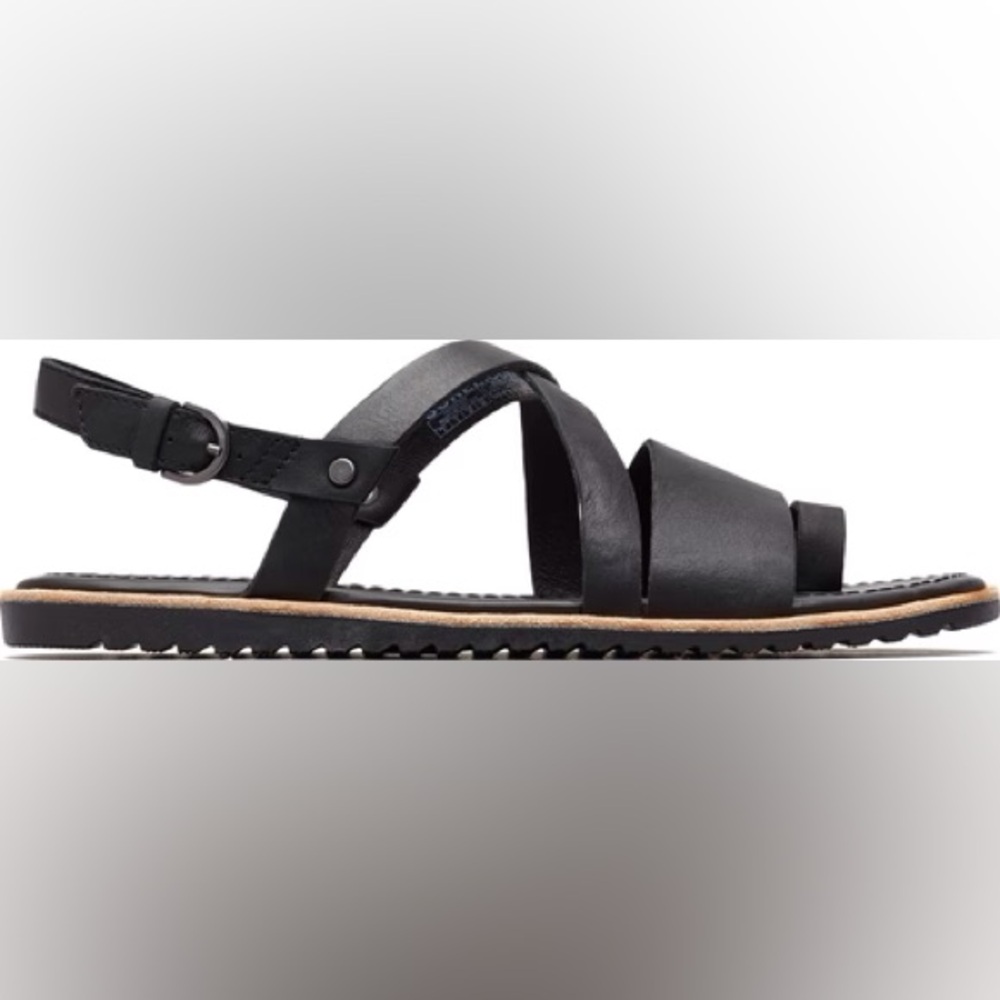 Sorel Women's Black leather Sandals size 8.5